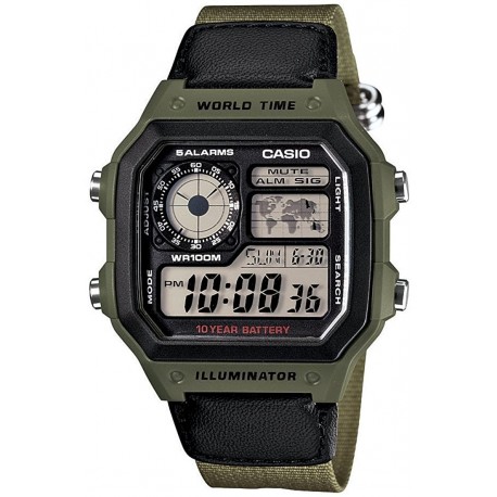 Reloj Hombre Casio AE1200WHB-3BV 10 Year Battery (Importación USA)