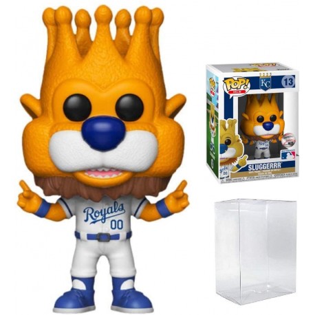 Figura Funko POP! Sports MLB Mascots Kansas City Royals Sluggerrr 13 Bundled Pop Box Protector to Protect Display