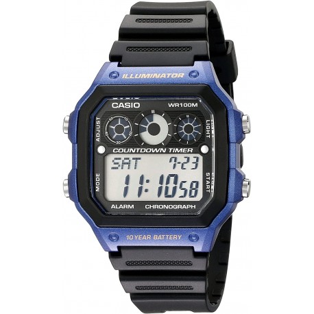 Reloj Hombre Casio AE-1300WH-2AV with Black Resin Band (Importación USA)