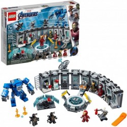 LEGO Marvel Avengers Iron Hombre Hall of Armor 76125 Building Kit Tony Stark Suit Action Figures 524 Pieces