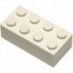 LEGO Parts and Pieces White 2x4 Brick x200