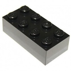 LEGO Parts and Pieces Black 2x4 Brick x100