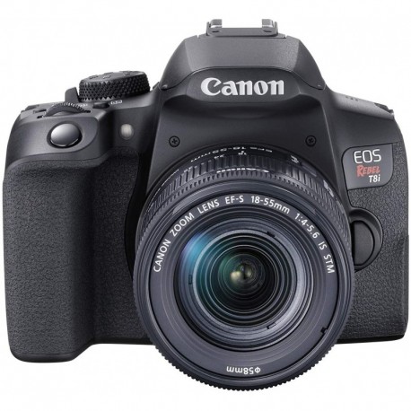 Camara Canon EOS Rebel T8i EF-S 18-55mm is STM Lens Kit Black