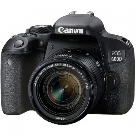 Camara Canon EOS 800D Digital SLR 18-55 is STM Lens Black International Model No Warranty