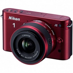 Camara Nikon 1 J2 10.1 MP HD Digital Camera 10-30mm and 30-110mm VR Lenses Red