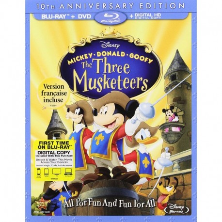 Mickey Donald Goofy The Three Musketeers Blu-ray
