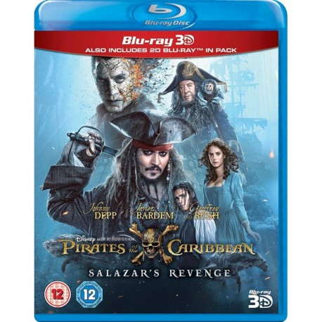 Pirates of the Caribbean Salazar's Revenge 3D 2D Blu-ray 2017 Region Free