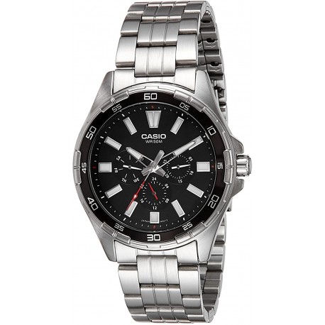 Reloj Hombre Casio MTD-300D-1AV 50M Stainless Steel (Importación USA)