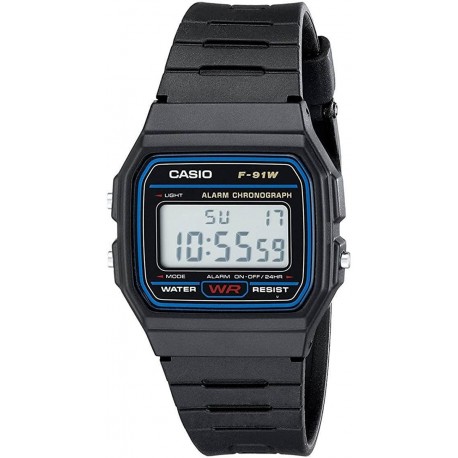 Reloj Hombre NEW CASIO F91 DIGITAL ALARM SPORTS ' S F91W-1 (Importación USA)