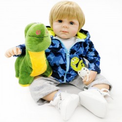 Kiki Muñeca 48cm Bebé Reborn Realista Silicona Cuerpo Blando (Entrega Inmediata)