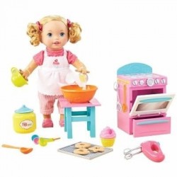 Muñeca Preparando Galletas Pequeña Chef Dlb 57 Little Mommy (Entrega Inmediata)