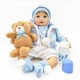 Kiki Muñeco 42cm Bebé Reborn Realista Silicona Cuerpo Blando (Entrega Inmediata)