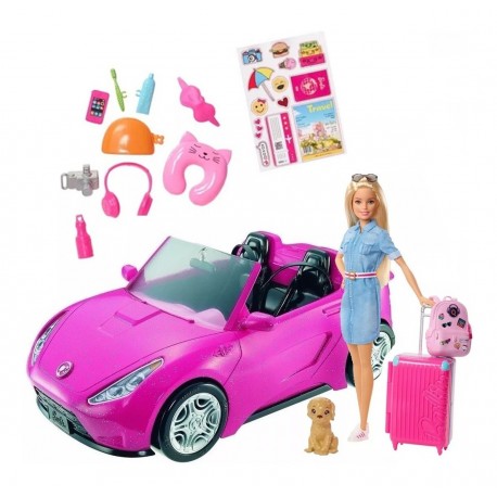 Combo Barbie Vamos De Viaje Fwv25 Con Convertible Dvx59 (Entrega Inmediata)