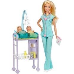 Barbie Doctora Pediatra Gemelitos Bebe Juegos Médicos Dhb63 (Entrega Inmediata)