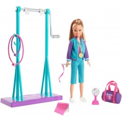 Barbie Team Stacie Muñeca Gimnasta + Accesorios Mattel Gbk59 (Entrega Inmediata)