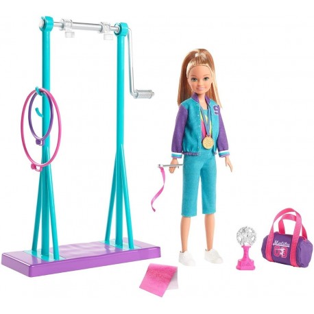 Barbie Team Stacie Muñeca Gimnasta + Accesorios Mattel Gbk59 (Entrega Inmediata)