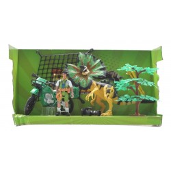 Set Dinosaurio Cuatrimoto Selva 3 Personajes Jungla B124-35 (Entrega Inmediata)