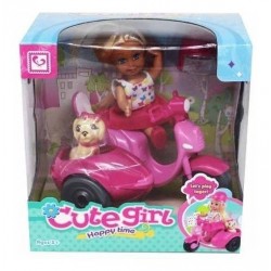 Set Muñeca En Moto Mascota Huada Ref Sefb1618601 (Entrega Inmediata)