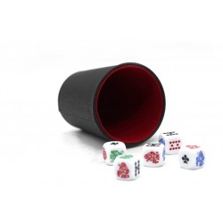 Cacho Yahtzee Juego De Mesa 4 Tatucos Paño + 20 Dados Poker (Entrega Inmediata)