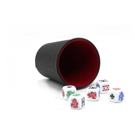 Cacho Yahtzee Juego De Mesa 4 Tatucos Paño + 20 Dados Poker (Entrega Inmediata)