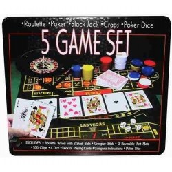 5 Juegos Casino Ruleta Poker Blackjack Poker Dados 8160-0801 (Entrega Inmediata)