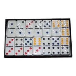 Domino X 28 Fichas Juego De Mesa Familiar En Colores 8163 (Entrega Inmediata)