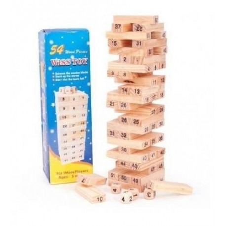 Torre Tipo Jenga Madera Bloques Juego 54 Fichas 2307-100 (Entrega Inmediata)