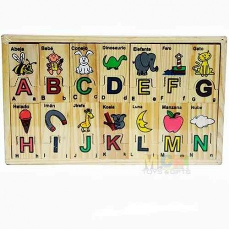 Didáctico De Madera Infantil Rompecabezas Abecedario Mck6201 (Entrega Inmediata)