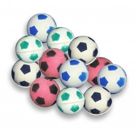 Set De 12 Pelotas Locas 2.5cm Balón Fútbol Colores Surtidos (Entrega Inmediata)