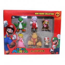Super Mario Bros Peach Dixie Colección 6 Figuras En Caja (Entrega Inmediata)