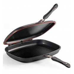 Sartén Doble Parrilla Dessini Italiana Antiadherente 36 Cm (Entrega Inmediata)