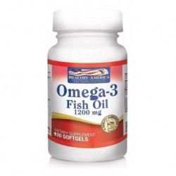 Omega - 3 Fish Oil 1200 Mg X 100 Softgels Healthy America (Entrega Inmediata)