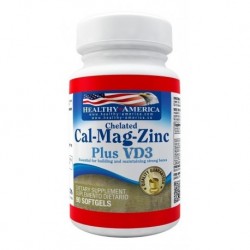 Cal - Mag - Zinc Plus Vd3 X 90 Softgels Healthy America (Entrega Inmediata)