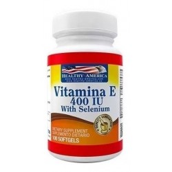 Vitamina E 400 Iu Con Selenio X100 Cápsulas Healthy America (Entrega Inmediata)