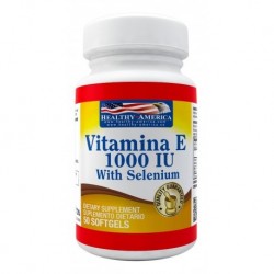Vitamin E 1000 Mas Selenium Iu X 50 Softgels Healthy America (Entrega Inmediata)