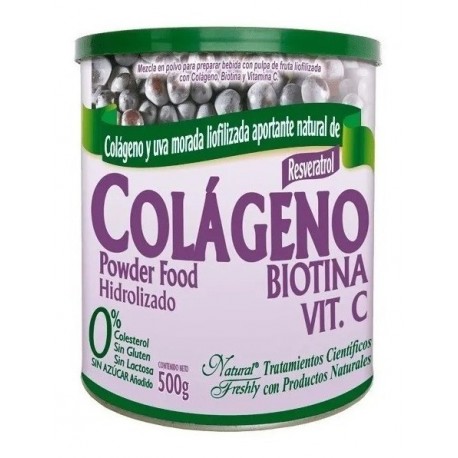 Colageno Hidrolizado Con Resveratrol Biotina 500 Gr (Entrega Inmediata)