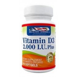 Vitamina D3 X 2000 Iu X 100 Soft - Healthy America (Entrega Inmediata)