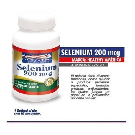 Selenium 200 Mg 100 Caplets Healthy (Entrega Inmediata)