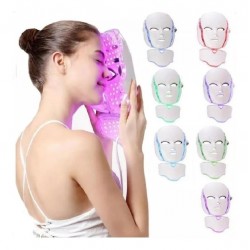 Mascara Facial Led Con Cuello Fotonica 7 Colores (Entrega Inmediata)