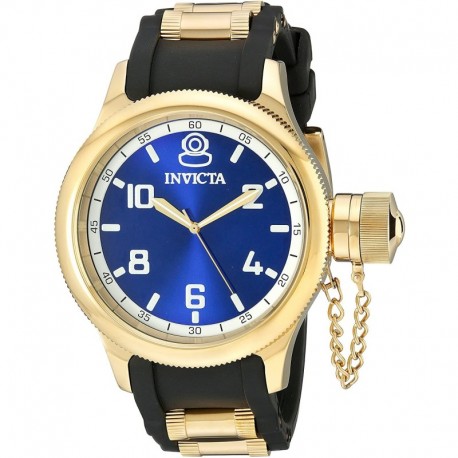 Reloj Invicta 1437 Hombre Russian Diver Blue Dial Black Poly (Importación USA)