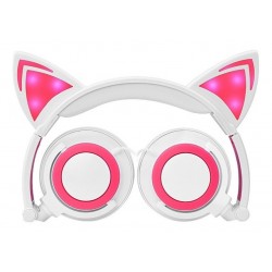 Audífonos Diadema Orejas De Gato Con Luces (Entrega Inmediata)