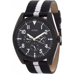 Reloj Guess W90067G1 Hombre Black Dial and White Fabric Stra (Importación USA)