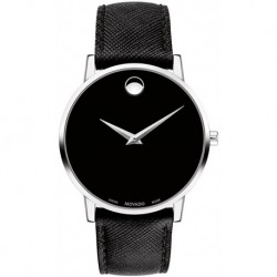 Reloj Movado Museum Classic Black Dial Leather Hombre 0607194