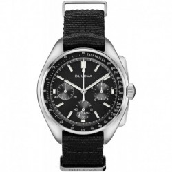 Reloj Bulova 96A225 Hombre Stainless Steel Quartz Sport with Nylon Strap, Black, 20