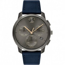 Reloj Movado 3600720 Hombre Stainless Steel Swiss Quartz with Leather Strap, Navy, 21 (Model: 3600720)