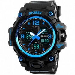 Reloj Hombre Analog Digital LED 50M Waterproof Outdoor Sport Military Multifunction Casual Dual Display 12H/24H Stop Calendar Wrist