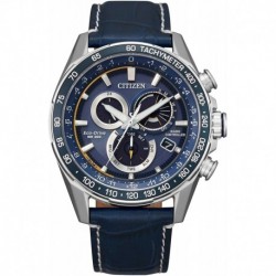 Reloj Citizen Hombre Eco-Drive PCAT Blue Leather Strap CB5918-02L