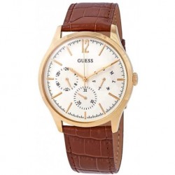 Reloj Guess W1041G2 Hombre U1041G2 Gold Leather Japanese Quartz Fashion