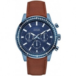 Reloj Guess W0867G2 Hombre Leather Brown-Blue
