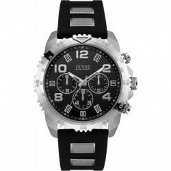Reloj Guess W0599G3 STEEL W0599G3,Hombre Chronograph,Stainless case,Silicone Strap,Screw Crown,100m WR